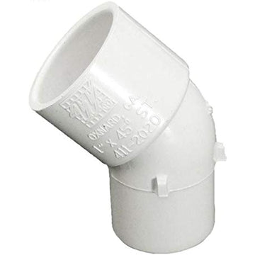 Waterway Plastics 806105083166 45 Ell 1" Spg X 1" S PVC - Getlegitdeals