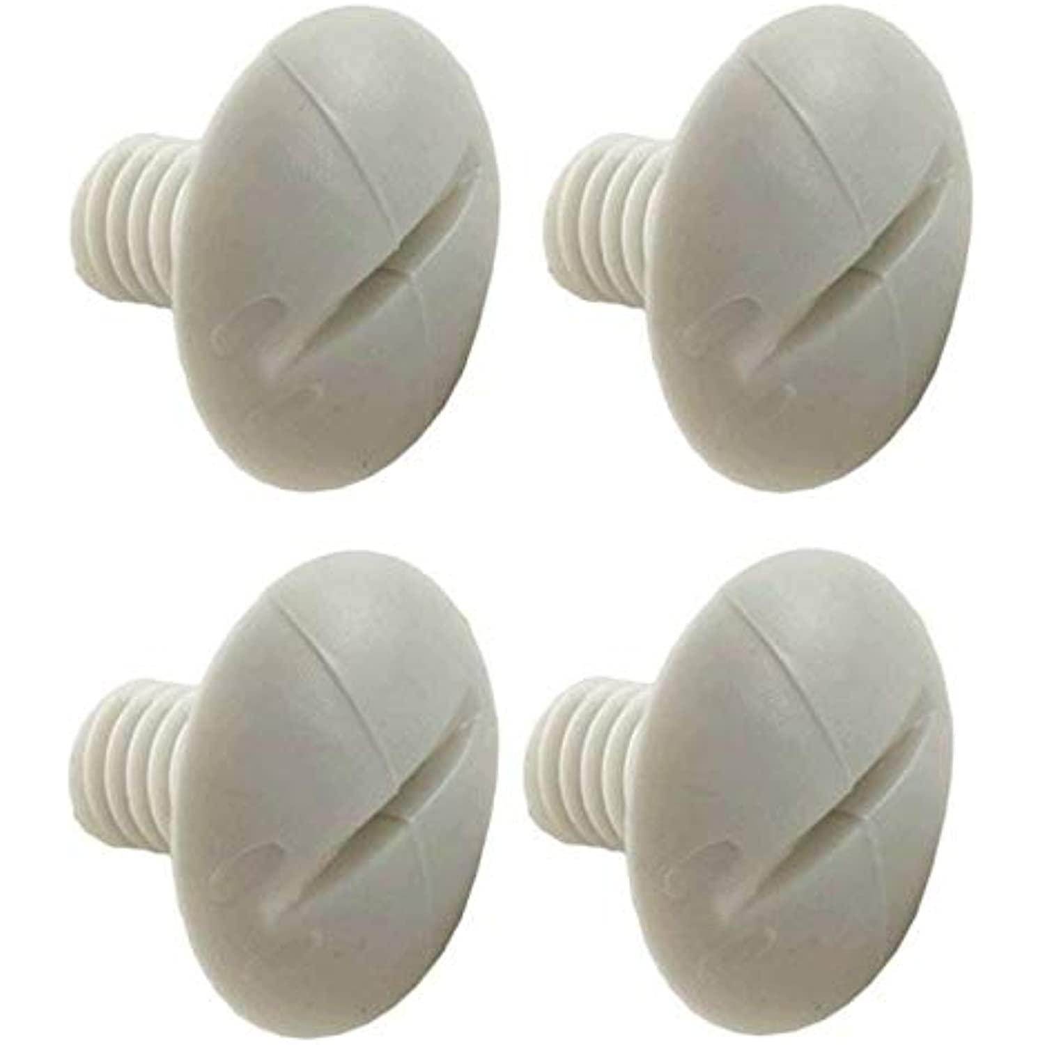 4 Polaris C55 Pool Cleaner 180 280 Plastic White Wheel Screws Part C-55 (4 Pack) - Getlegitdeals