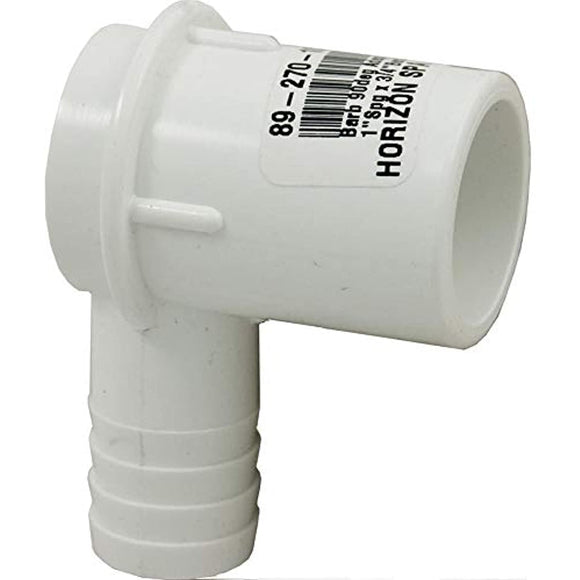 Waterway Plastics 806105083258 1" Spigot x 3/4" Barb 90 Adapter - Getlegitdeals