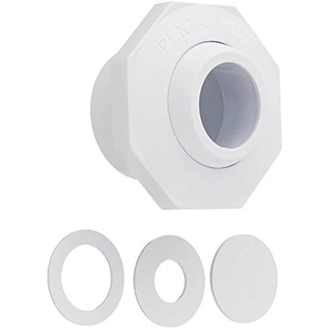 Pentair 542002 1-1/2-Inch Economy Insider Slip Inlet with Snap-in and Pressure Test Disks, White - Getlegitdeals