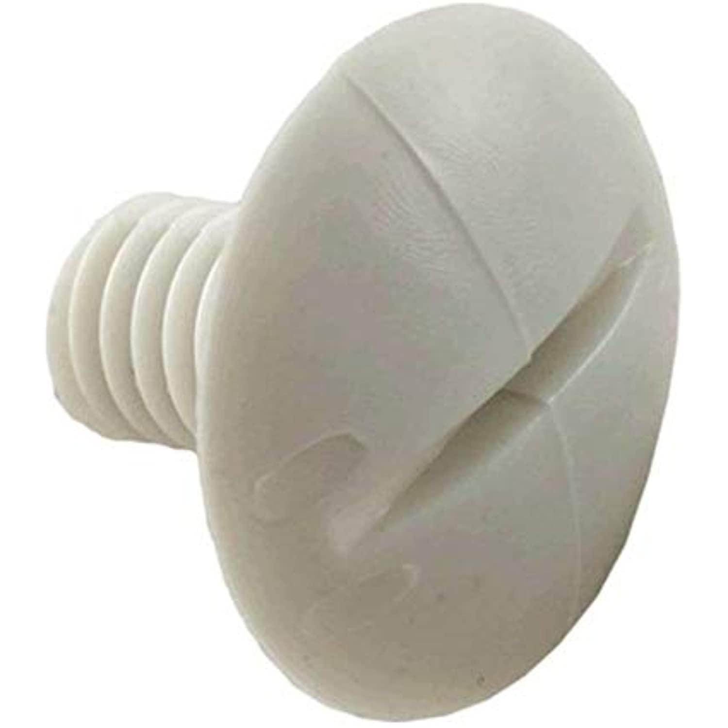 4 Polaris C55 Pool Cleaner 180 280 Plastic White Wheel Screws Part C-55 (4 Pack) - Getlegitdeals