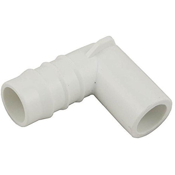 Waterway Plastics 411-3500 0.75 x 0.5 in. 90 deg Spigot PVC Ribbed BarbElbow Adapter - Getlegitdeals
