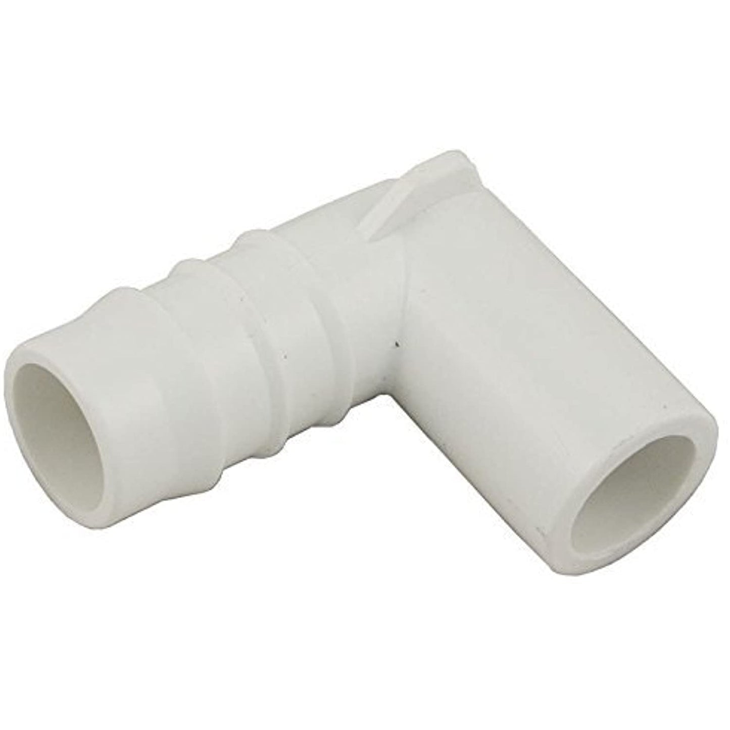 Waterway Plastics 411-3500 0.75 x 0.5 in. 90 deg Spigot PVC Ribbed BarbElbow Adapter