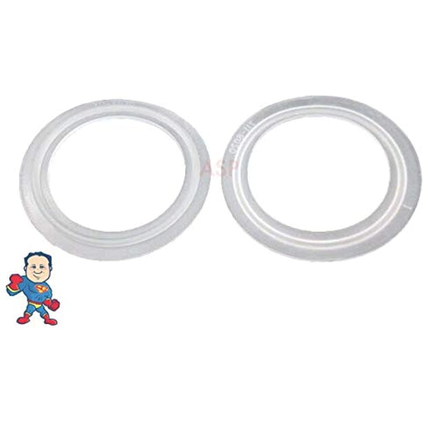 Waterway Set of (2) 2 1/2" Spa Hot Tub Pump Union T Gasket O.D. 3 1/2" 2 3/8" I.D.