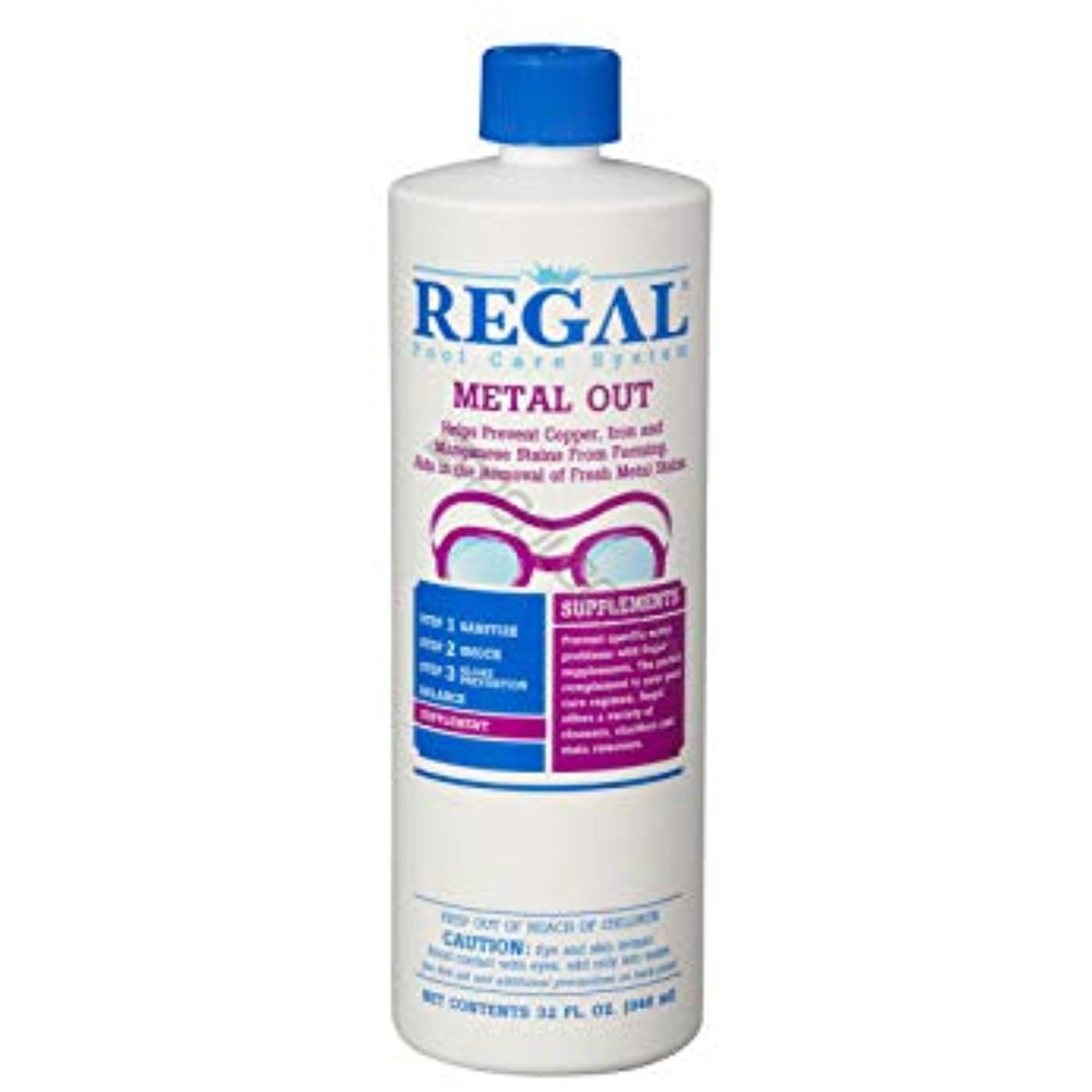 REGAL Metal Out 1 Qt. Bottle for Swimming Pools and Spas