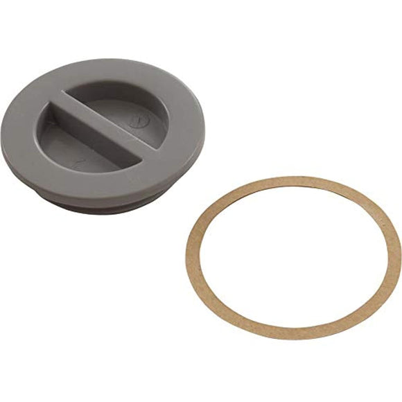 Custom 25542-001-000 1.5" MIP Flat Pool Plug with Gasket - Gray - Getlegitdeals