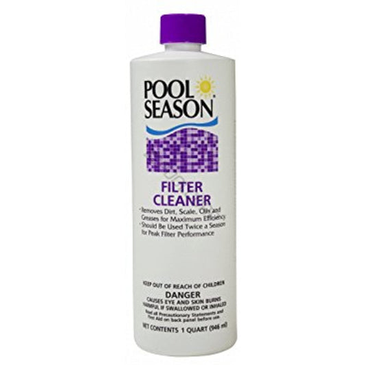 Pool Season Filter Cleaner 1 Qt. Bottle for Swimming Pools and Spas