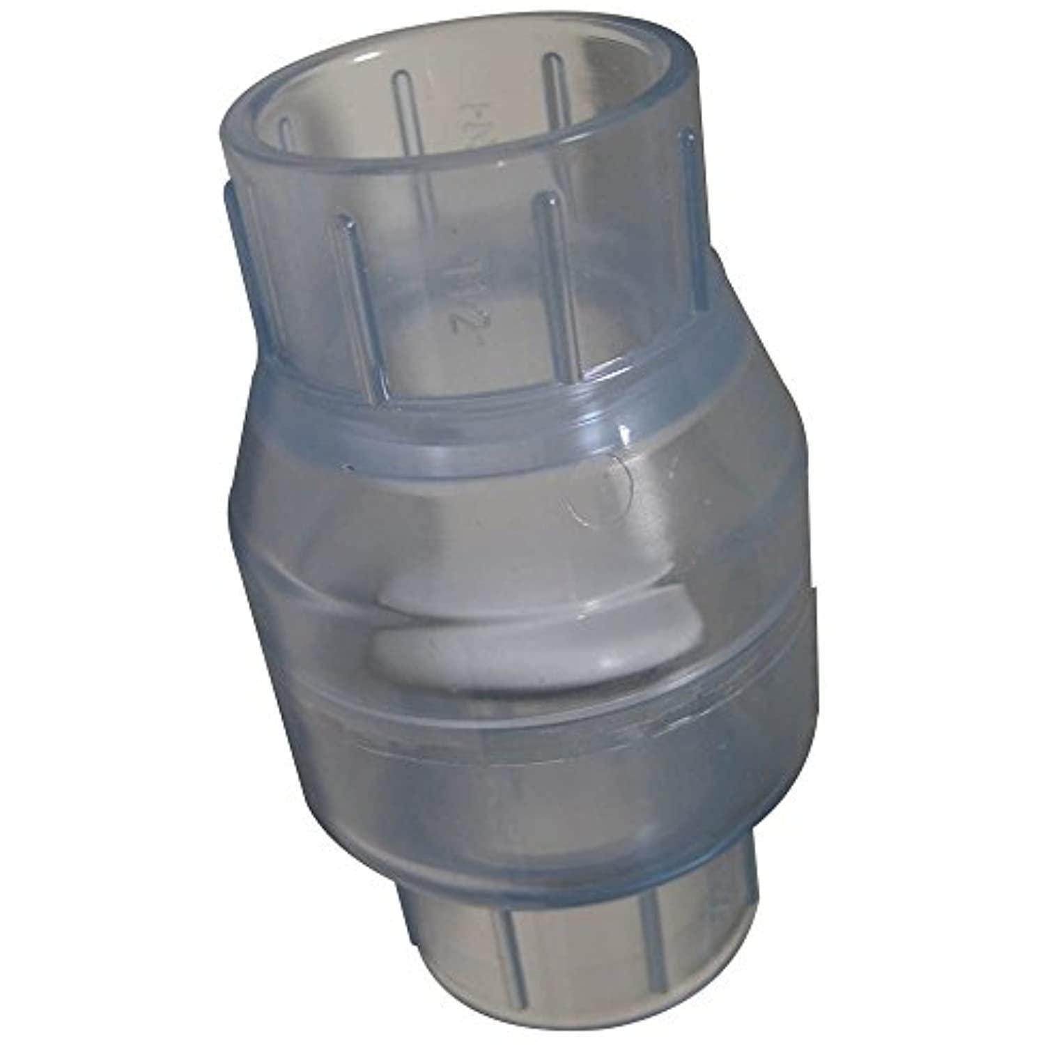 Custom Molded Flo-Controls Check Valve 1-1-2 Slip Swing Clear 25062-159-000 - Getlegitdeals