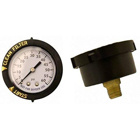 Super-Pro For Pentair 190059 Rear Mount Pressure Gauge Replacement Pool/Spa Valve and Filter