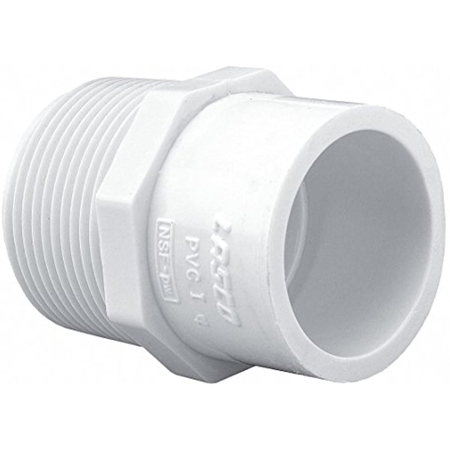 LASCO PVC Reducer, MNPT x Socket, 2" x 1-1/2" Pipe Size - Pipe Fitting