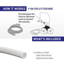Polaris Genuine Parts 9-100-3102 6ft Feed Hose for 360 pressure-side pool cleaner - Getlegitdeals