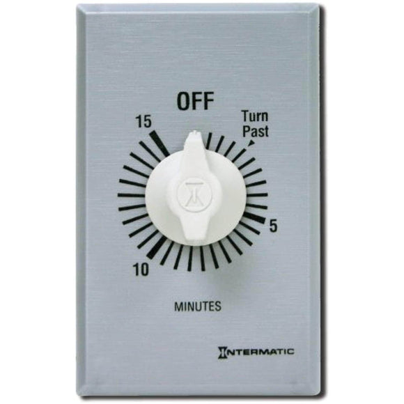 Intermatic FF15MC 15-Minute Spring Wound Countdown Wall Timer, Brushed Metal - Getlegitdeals
