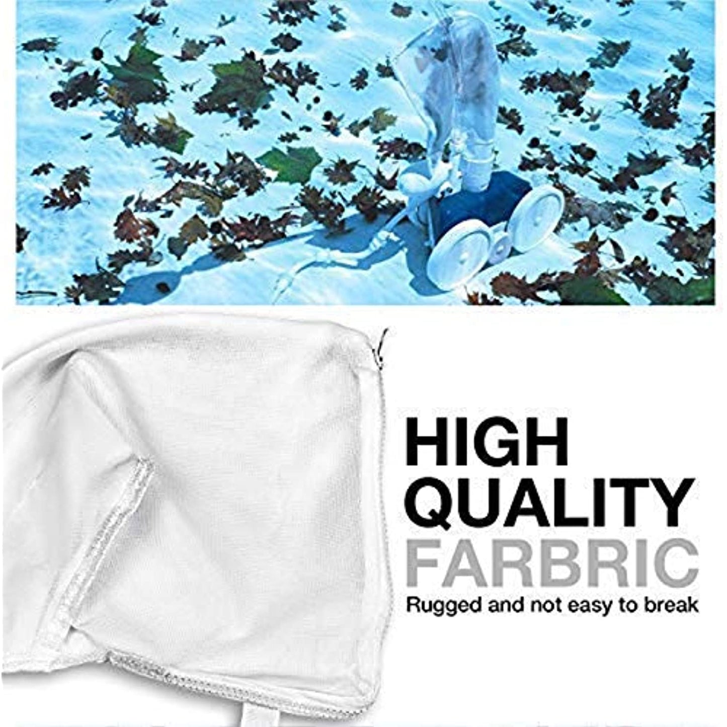 HW wh 2pcs All Purpose Cleaning Bags Compatible for Polaris 360 380 Pool Cleaner Zipper Bag