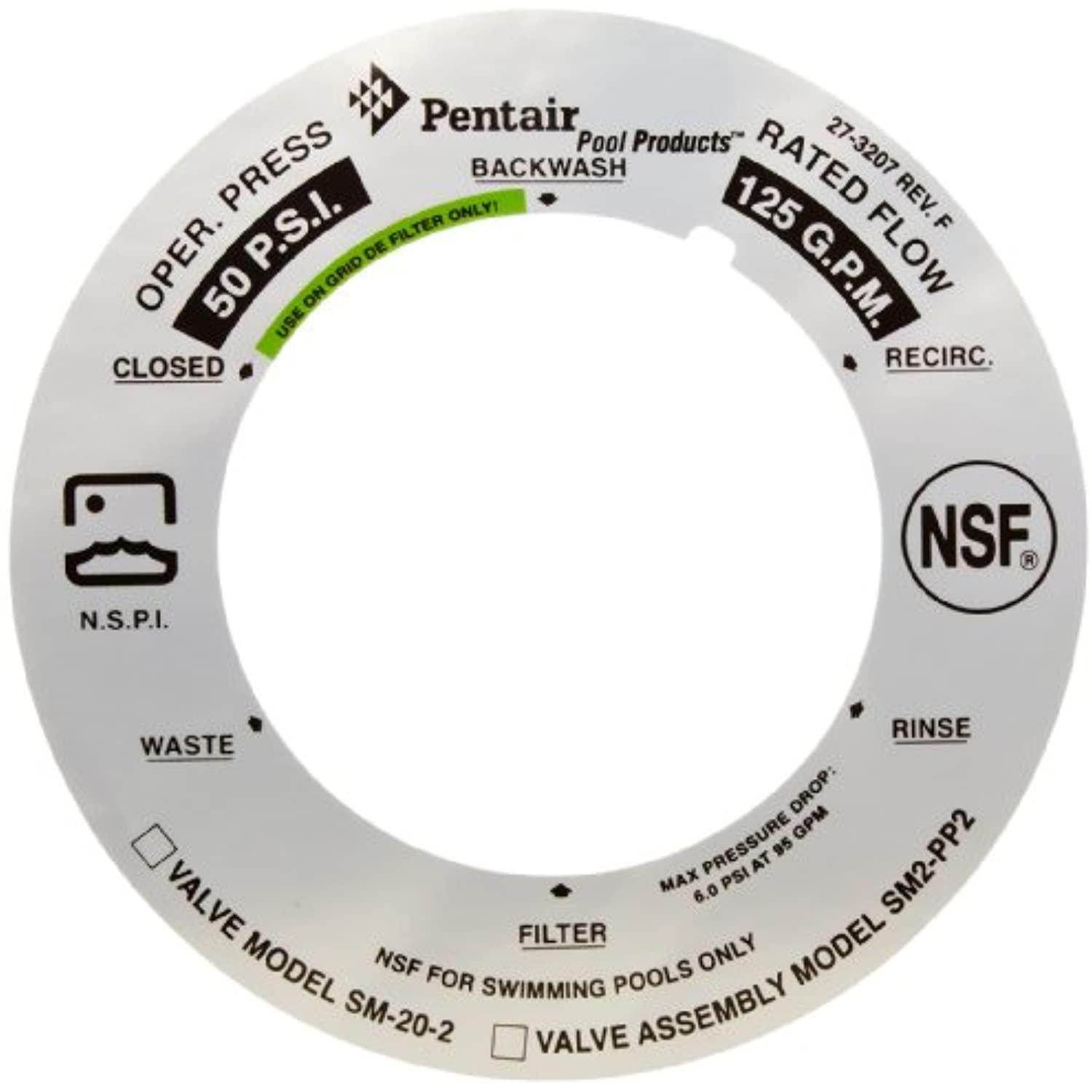 Pentair 273207 2-Inch De Label Replacement for Pentair Pool and Spa Filter - Getlegitdeals