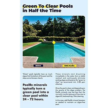 Pool RX 102001 6 Month Swimming Pool Algaecide Replacement, 8 oz, Blue - Getlegitdeals