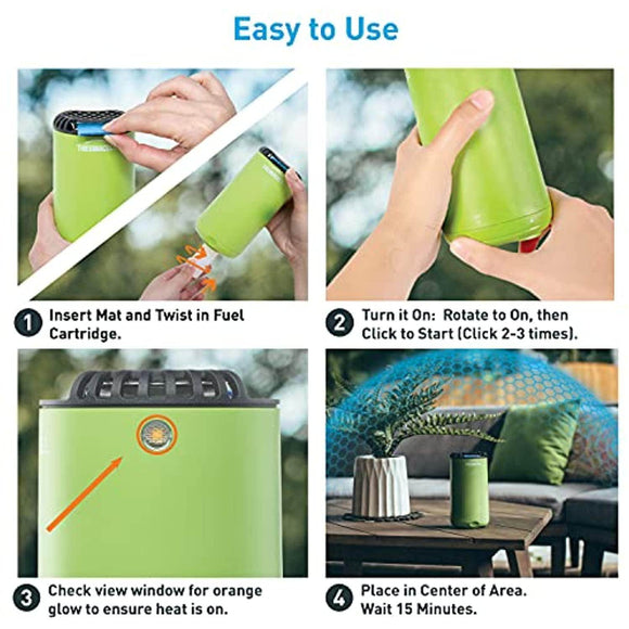 Thermacell Patio Shield Mosquito Repeller, Green; Highly Effective Mosquito Repellent for Patio; No Candles or Flames, DEET-Free, Scent-Free, Bug Spray Alternative; Includes 12-Hour Refill - Getlegitdeals