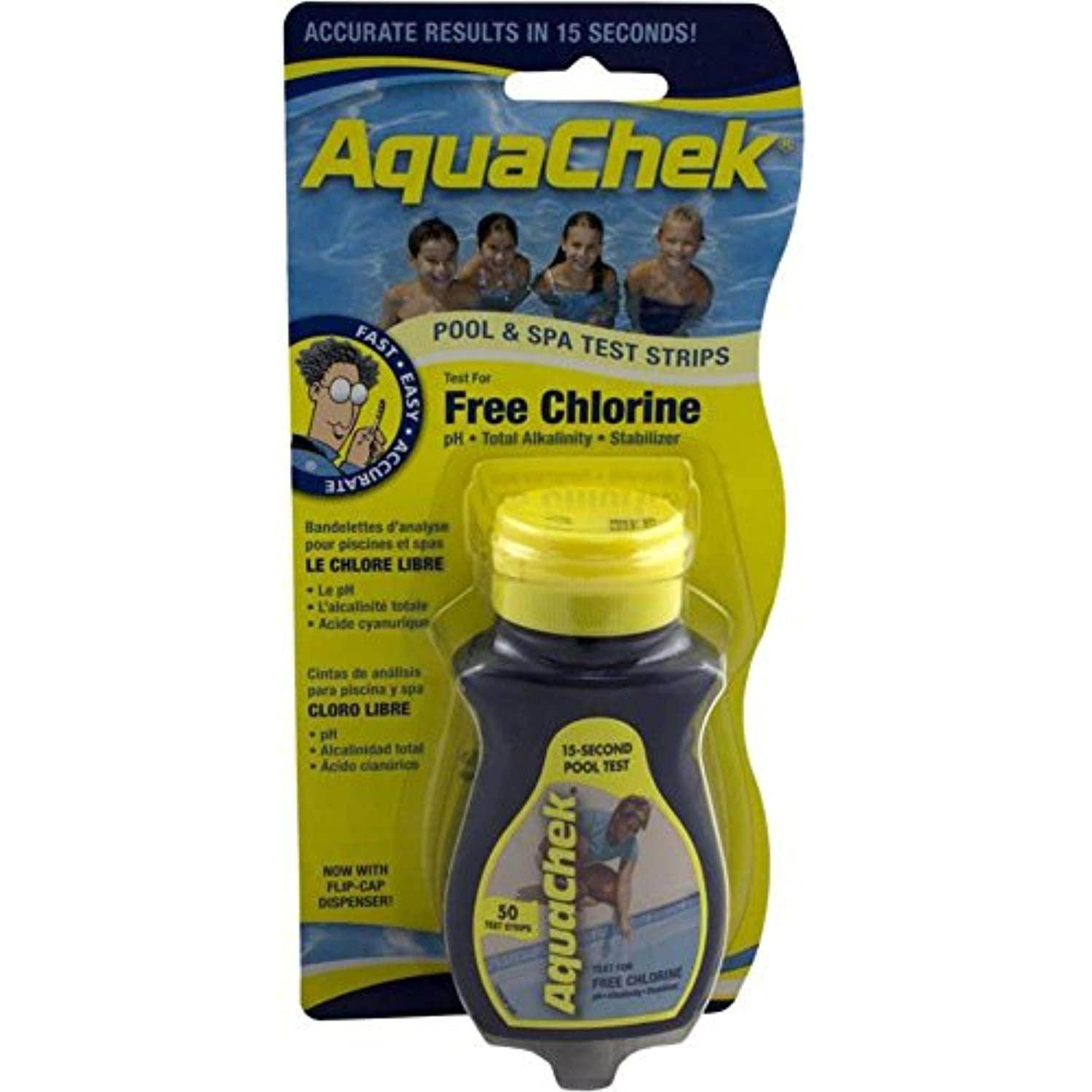 AquaChek Yellow 4-in-1 50 Test Strips - 12 Bot/Case - Getlegitdeals