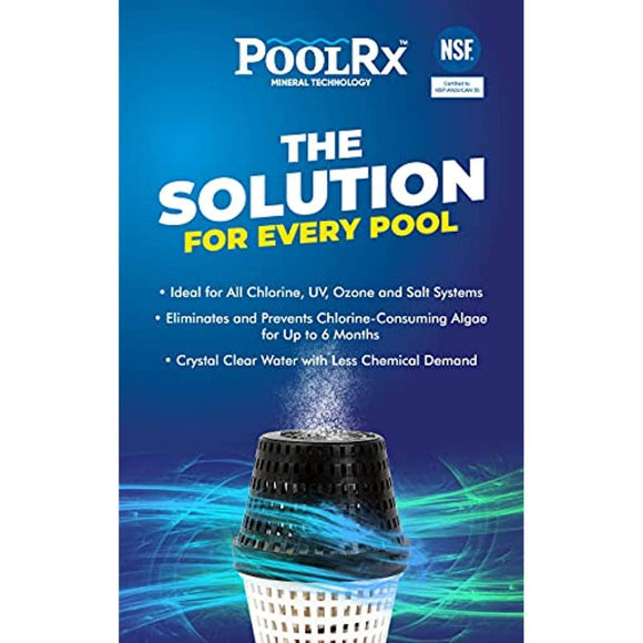 Pool RX 102001 6 Month Swimming Pool Algaecide Replacement, 8 oz, Blue - Getlegitdeals