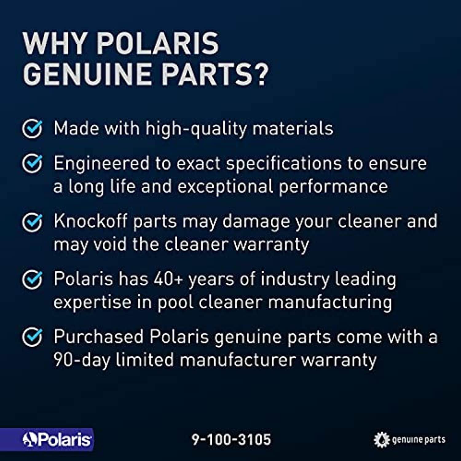 Polaris Genuine Parts 9-100-3105 Sweep Hose Scrubber Replacement Compatible with Polaris Models 280, 360, 380, 3900 SPORT, TR28P, TR35P, TR36P, 180 - Getlegitdeals