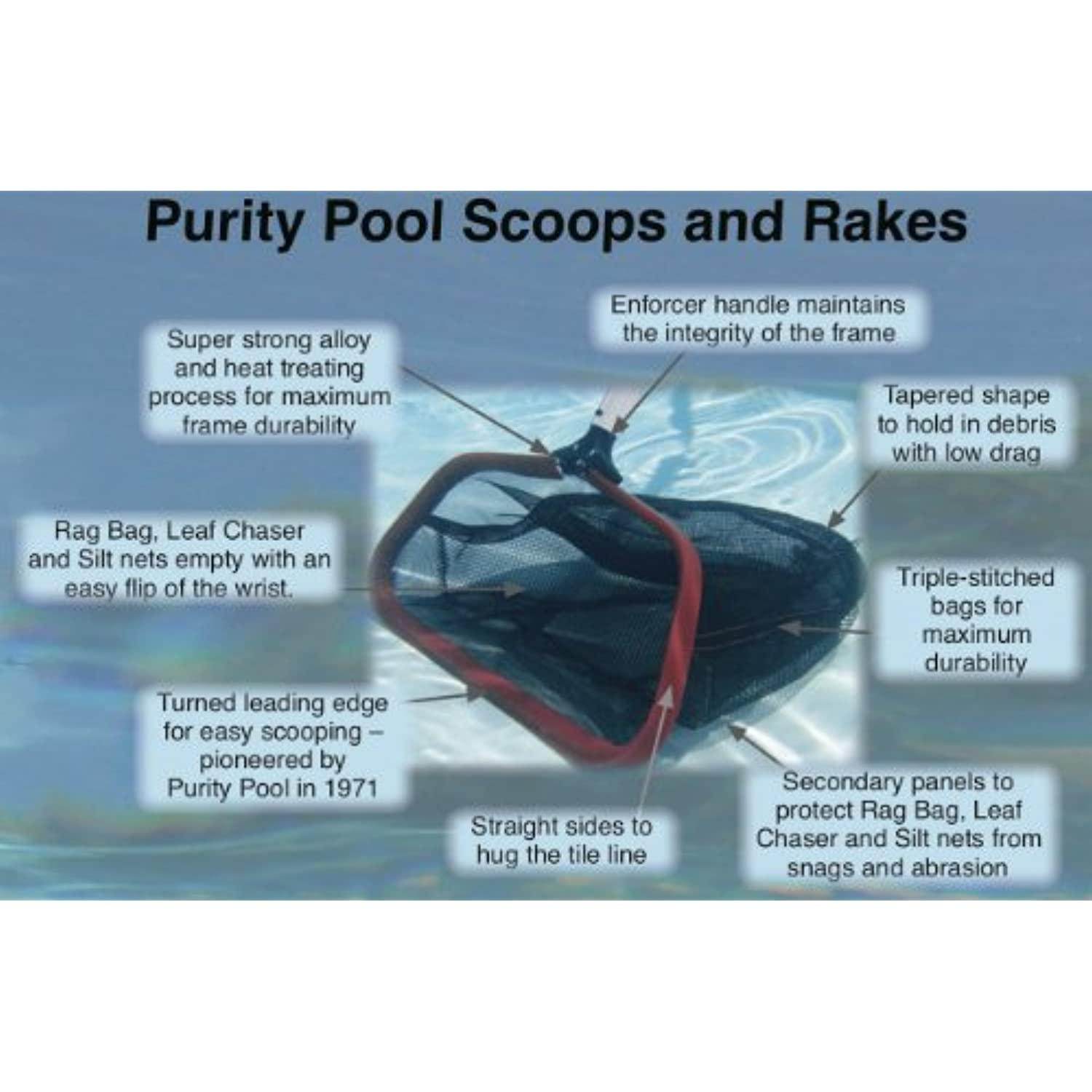 Purity Pool ULSTD Ultra-Lite 18-Inch Lightweight Professional Leaf Rake, Standard Model - Getlegitdeals