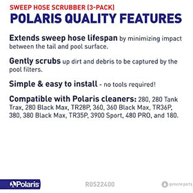 Polaris Genuine Parts R0522400 Sweep Hose Scrubber Replacement Compatible with Polaris Models 280, 360, 380, 3900 SPORT, TR28P, TR35P, TR36P, 180 - Getlegitdeals