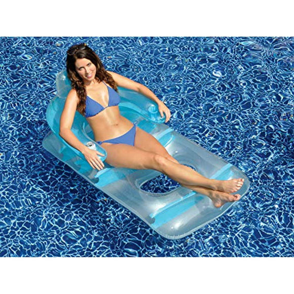 Swimline Deluxe Lounge Chair Colors May Vary (Pink or Blue) - Getlegitdeals